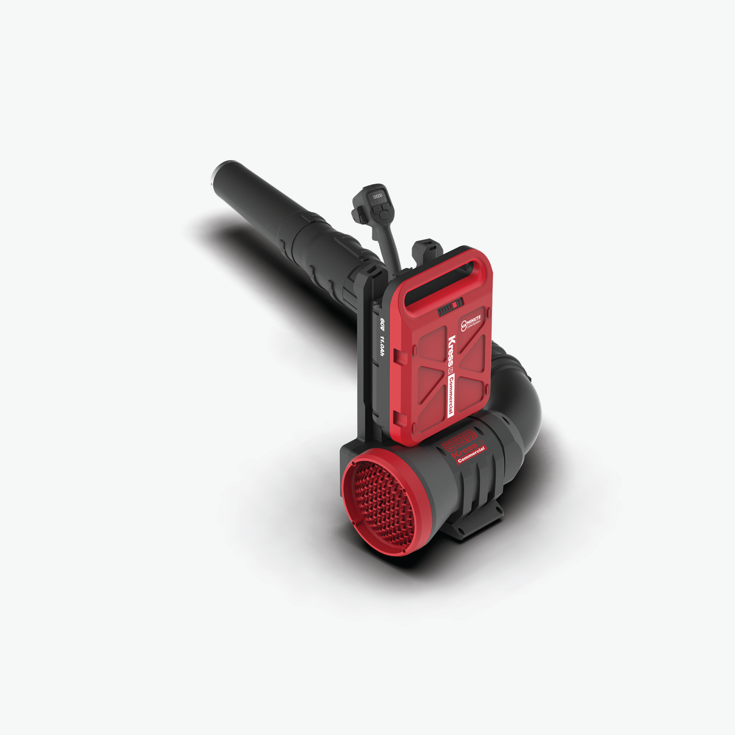 Kress Commercial 60V 35N Cordless Backpack Blower - 900 CFM left side top view