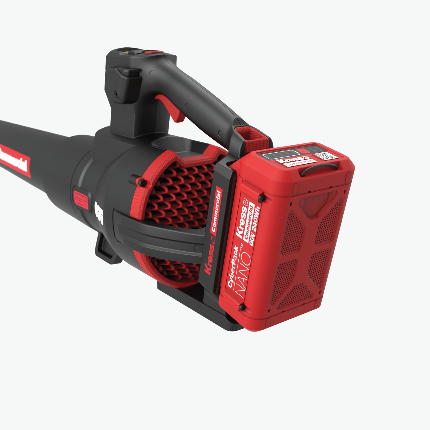 Kress Commercial 60V 22N Cordless Handheld Blower - 575 CFM back detailed view of the battery