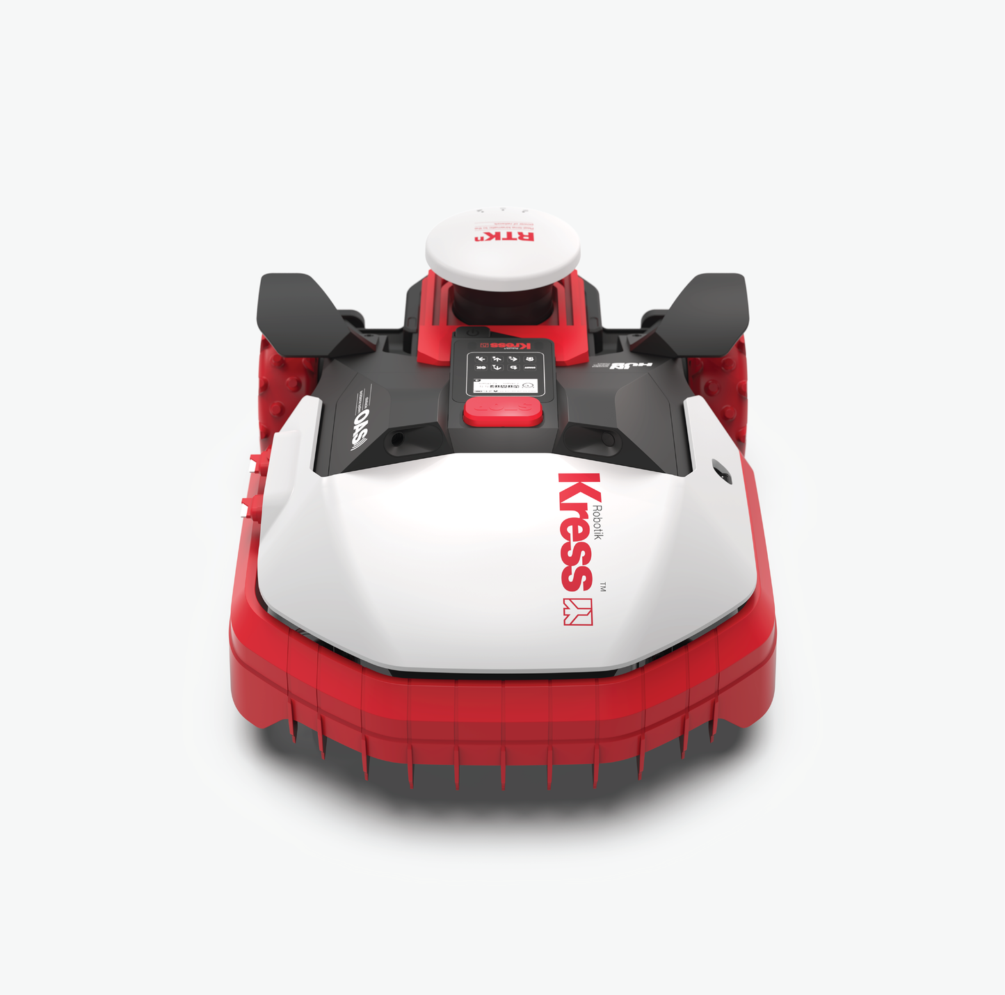 Kress KR233 lawn mower front view on a white background