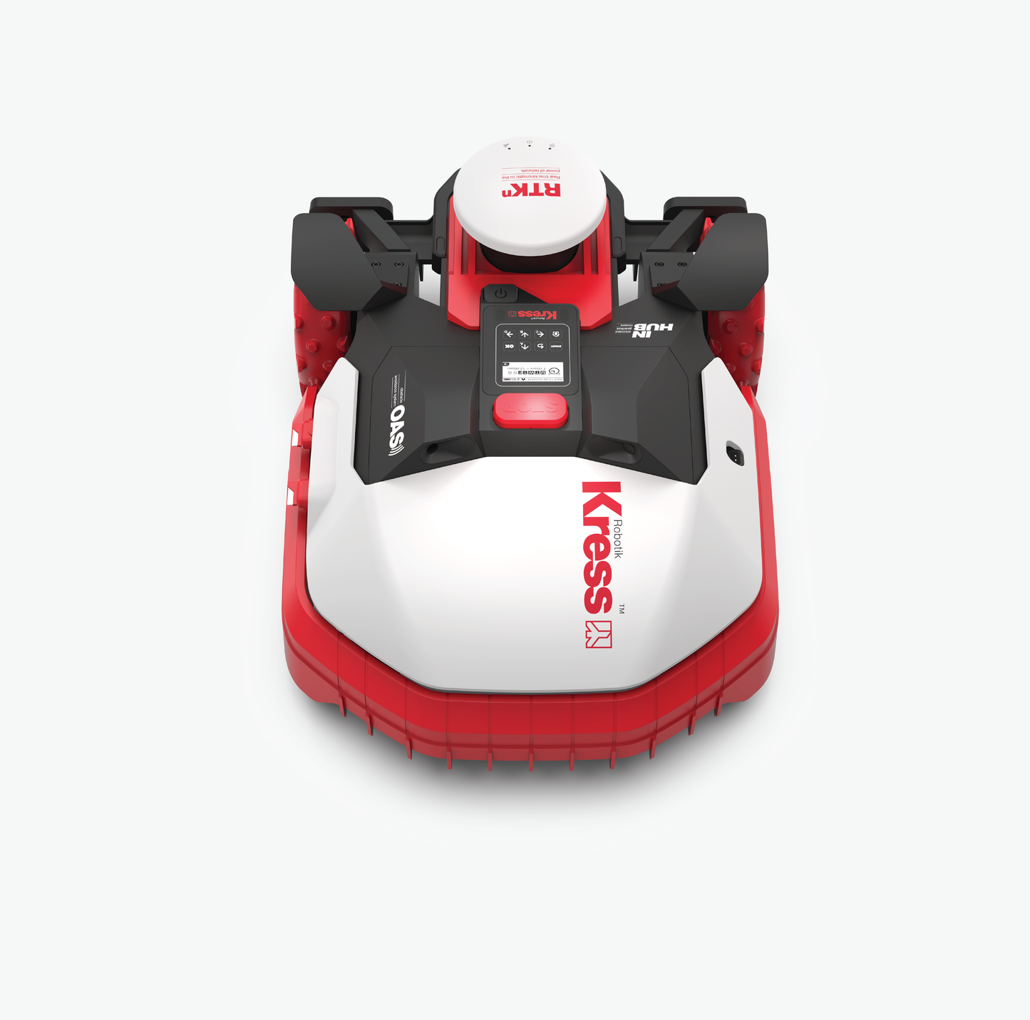 Kress KR233 lawn mower front view on a white background