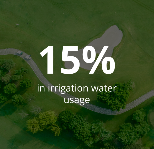 15% savings in irrigation water usage by using GreenSight Drone
