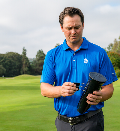 GroundWorx Representative holding GX-1A soil sensor