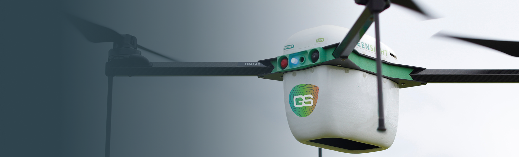 GreenSight Drone side view in the air