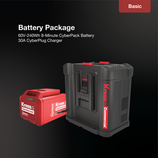 Basic Battery Package: 60V-240Wh 8-Minute CyberPack Battery, 30A CyberPlug Charger