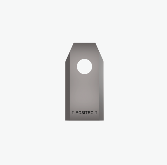 Metallic Blade tag with 'Positec' branding on a white background