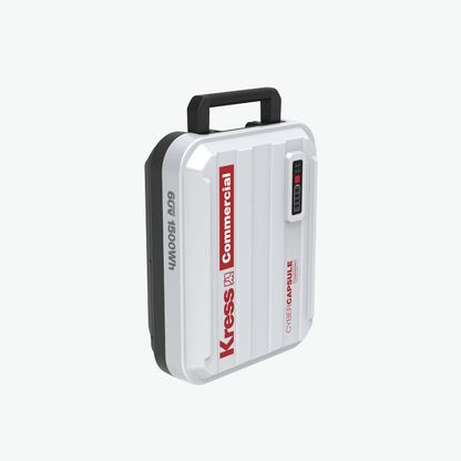 Kress 60V CyberCapsule 25Ah/1.5kWh Battery left side view with handle