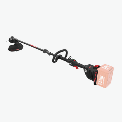 Kress Commercial 60V 16.5'' Attachment-Capable Trimmer left side view without battery
