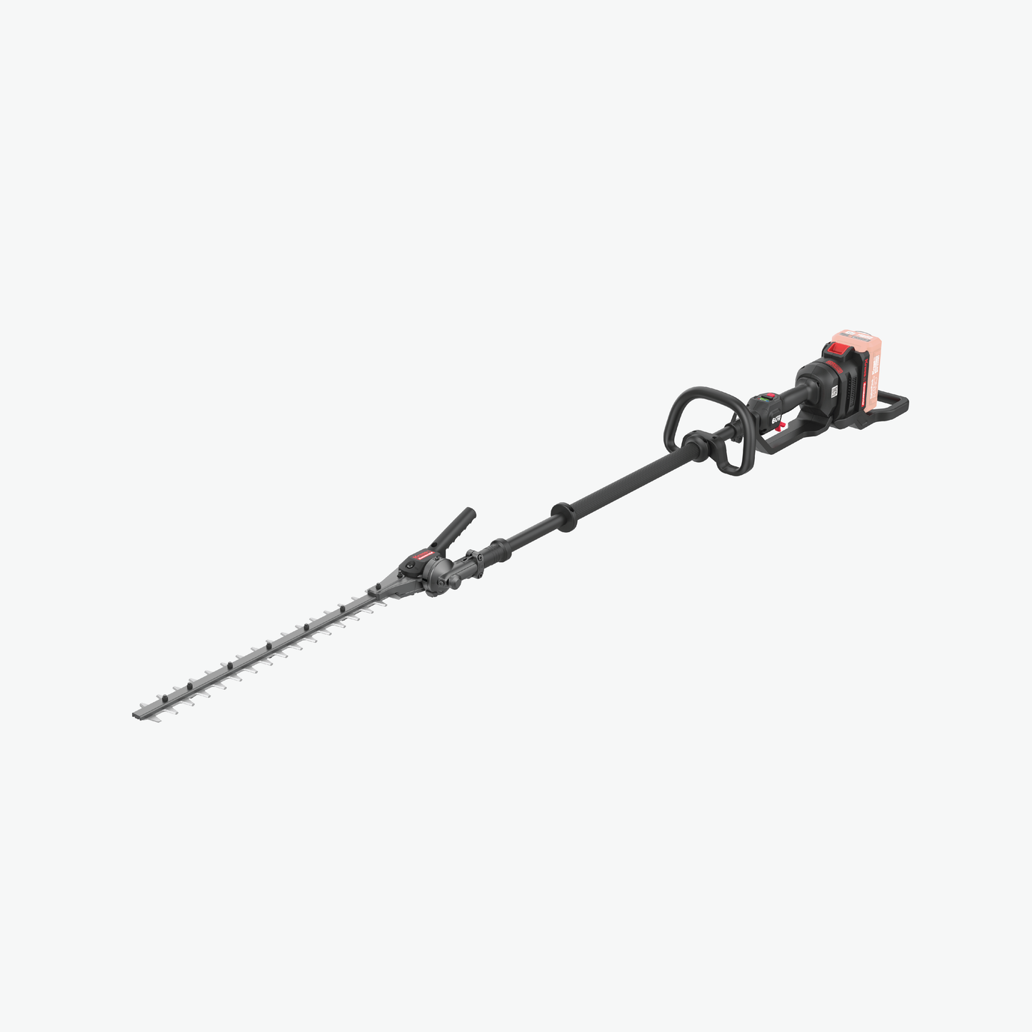 Kress Commercial 60V 22" Short Shaft Articulating (145°) Pole Hedge Trimmer left side front view