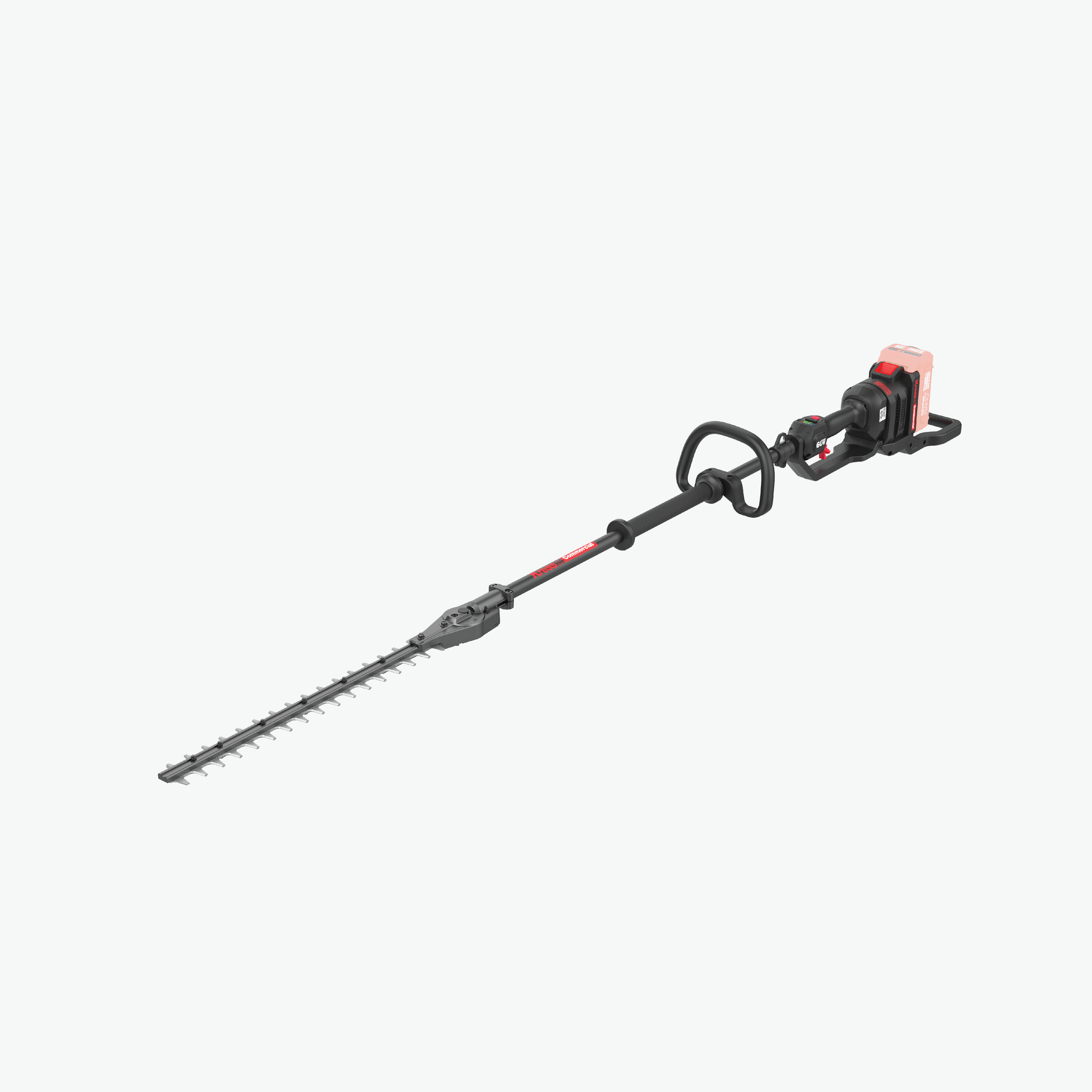 Kress Commercial 60V 22" Short Shaft Fixed (0°) Pole Hedge Trimmer left side front view