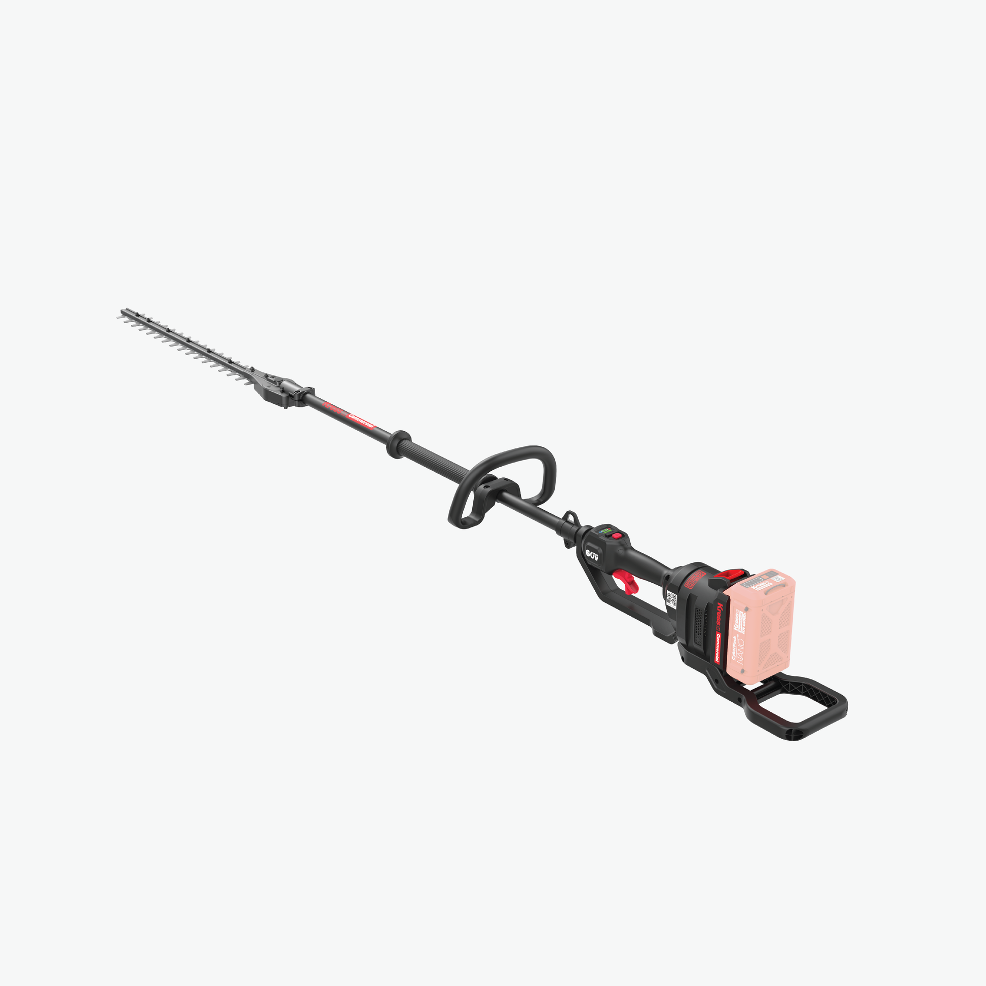 Kress Commercial 60V 22" Short Shaft Fixed (0°) Pole Hedge Trimmer back view