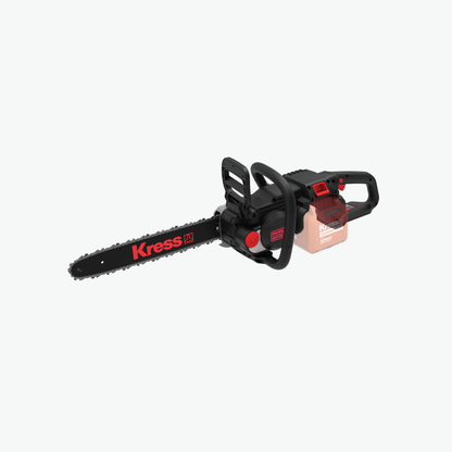 Kress Commercial 60V 16" Chainsaw left diagonal view on white background