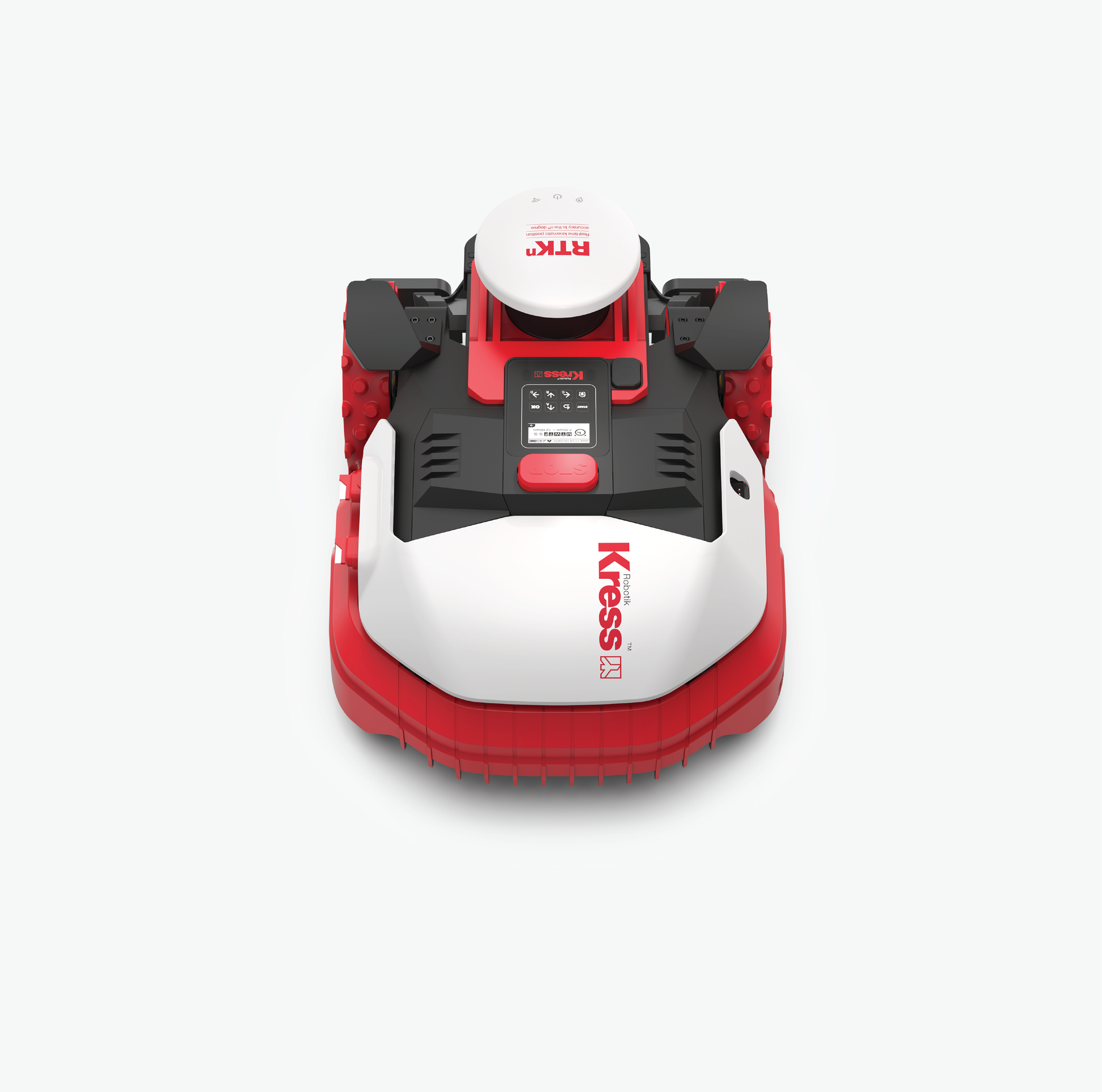 Kress KR161 lawn mower front view on a white background