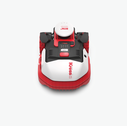 Kress KR161 lawn mower front view on a white background