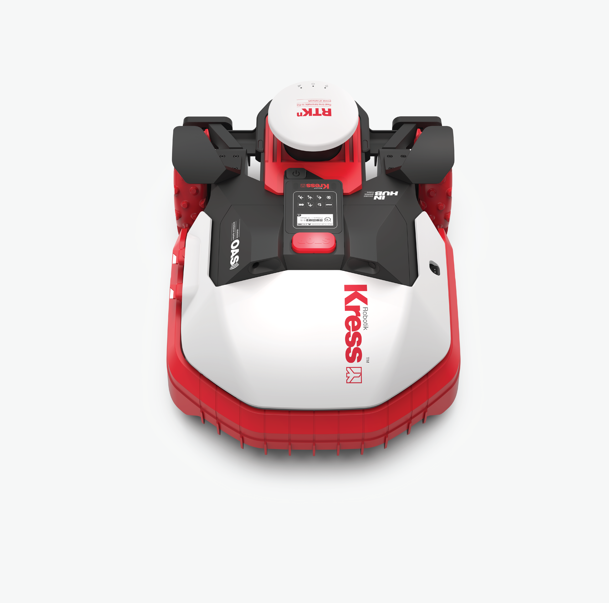 Kress KR233 lawn mower front view on a white background