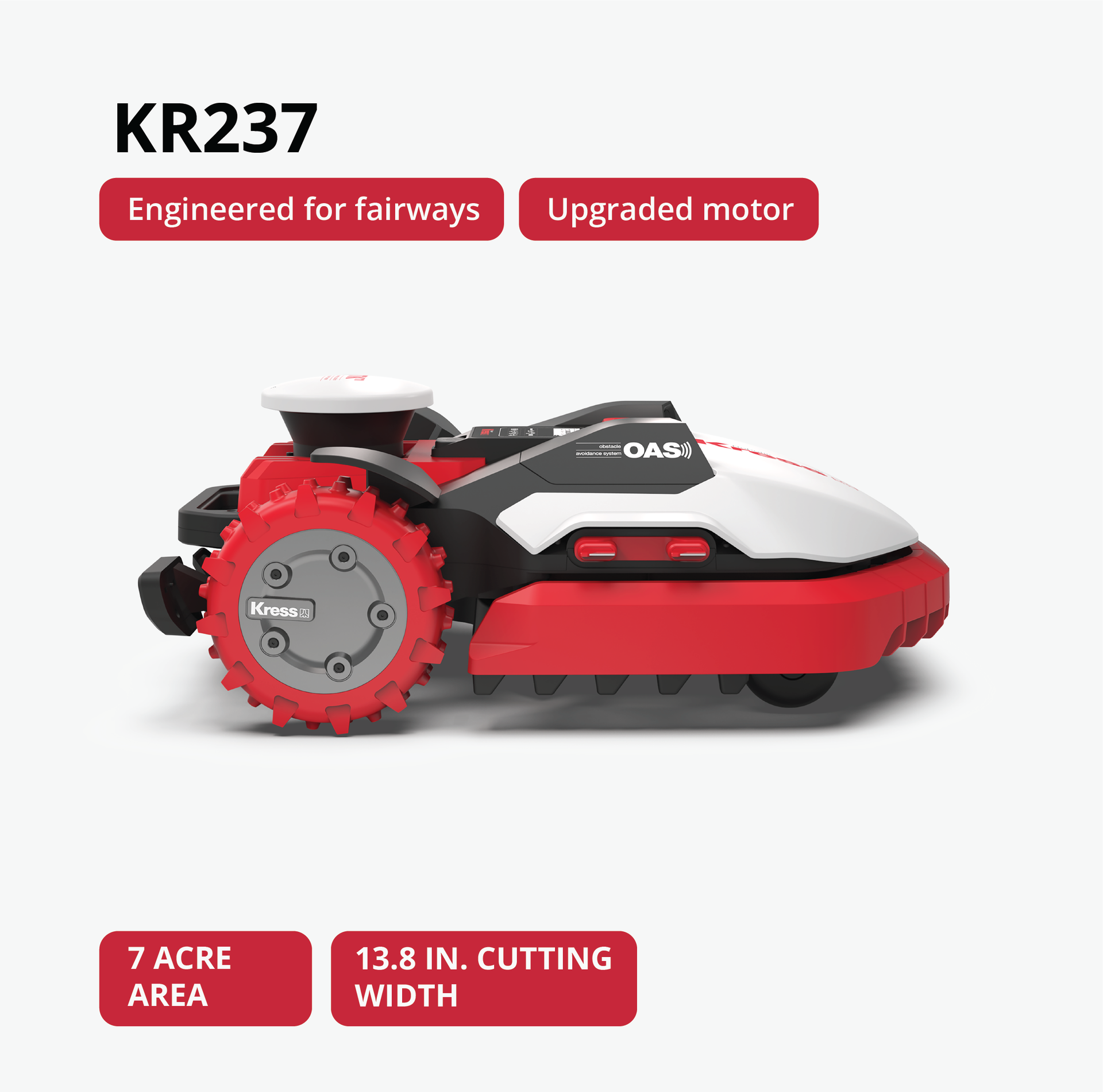 Kress RTKⁿ 7-acre robotic lawn mower with OAS KR237 – TurfCloud Store