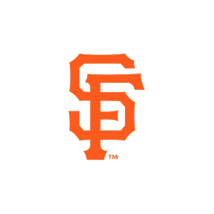 Orange 'San-Francisco Giants' logo on a white background