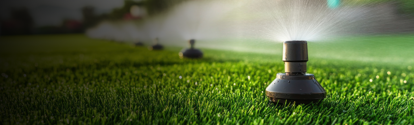 Irrigation system on golf course