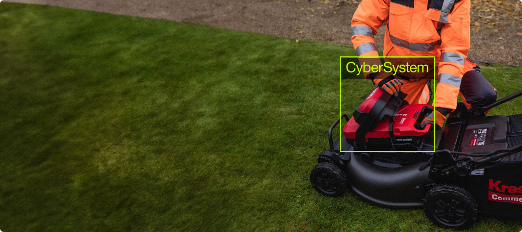 Kress Lawn mower with a portable battery