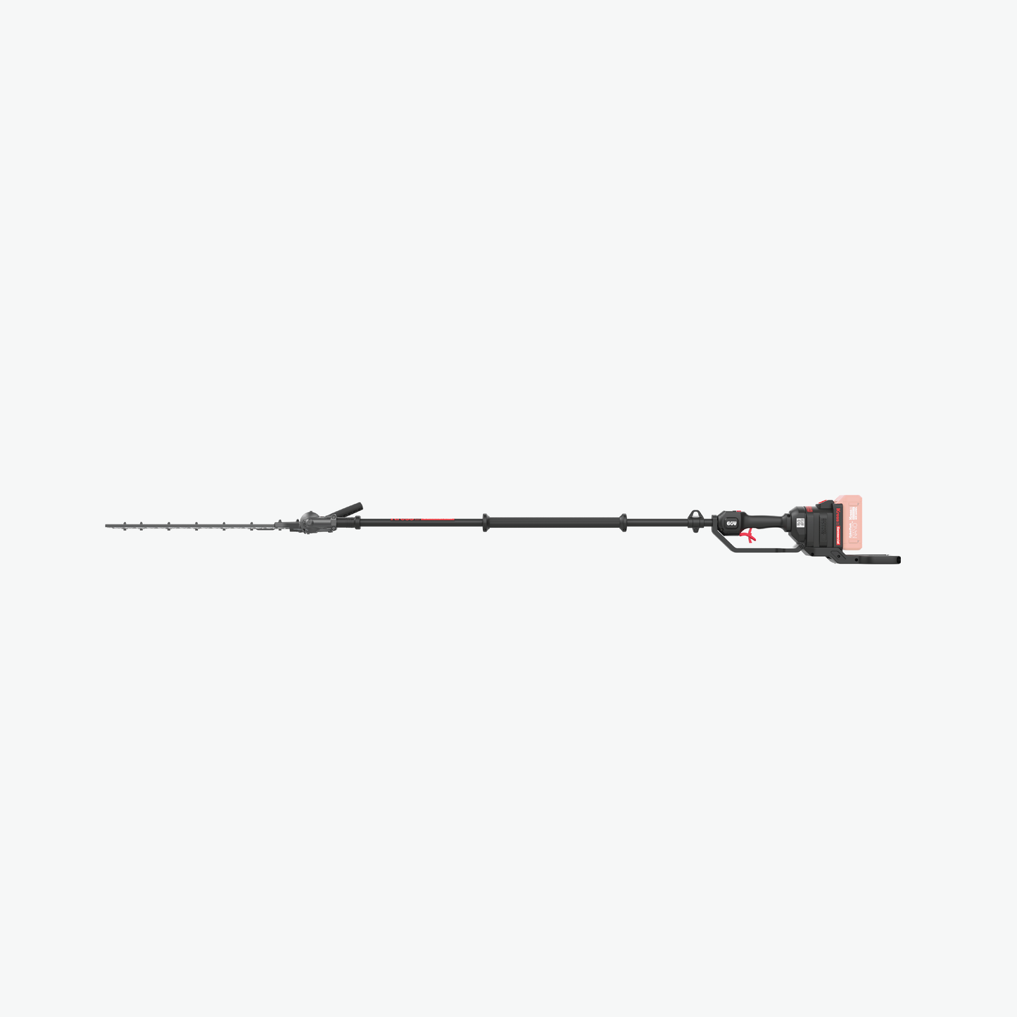 Kress Commercial 60V 22" Long Shaft Articulating (145°) Pole Hedge Trimmer side view